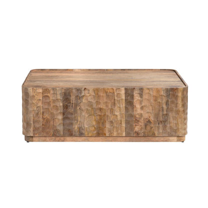 Crestview Collection - Gibson Natural Brown Solid Wood Rectangle Coffee Table / Cocktail Table - CVFNR4815 view 2