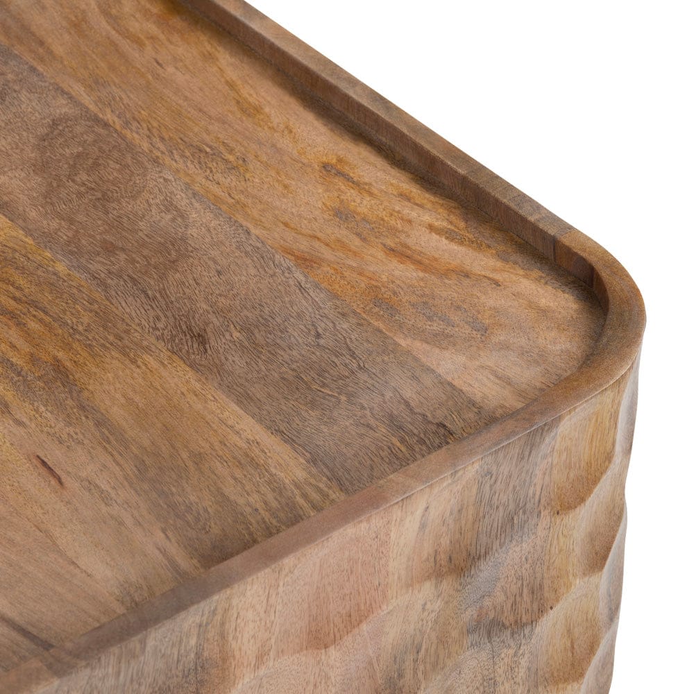 Crestview Collection - Gibson Natural Square Brown Solid Wood Accent End Table - CVFNR4816 view 3