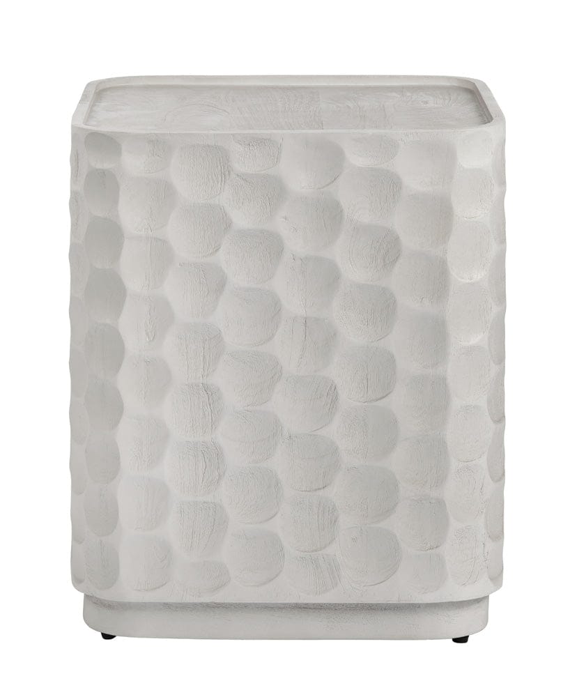 Crestview Collection - Gibson White Square White Solid Wood Accent End Table - CVFNR5238 view 2