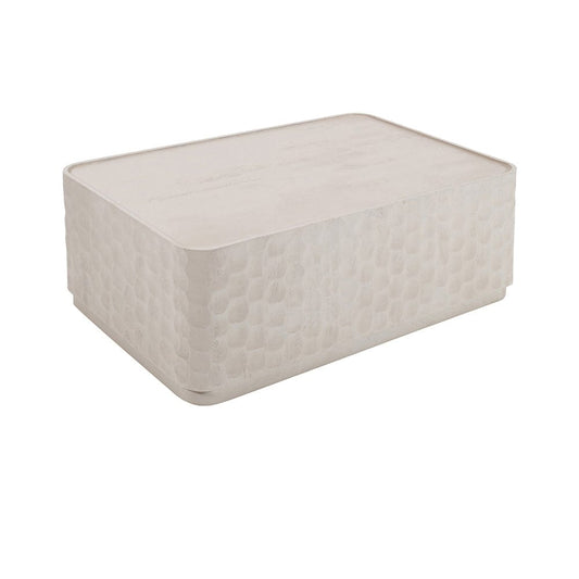 Crestview Collection - Gibson White White Solid Wood Rectangle Coffee Table / Cocktail Table - CVFNR5237 view 1