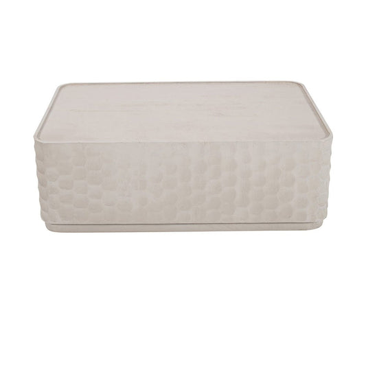 Crestview Collection - Gibson White White Solid Wood Rectangle Coffee Table / Cocktail Table - CVFNR5237 view 2