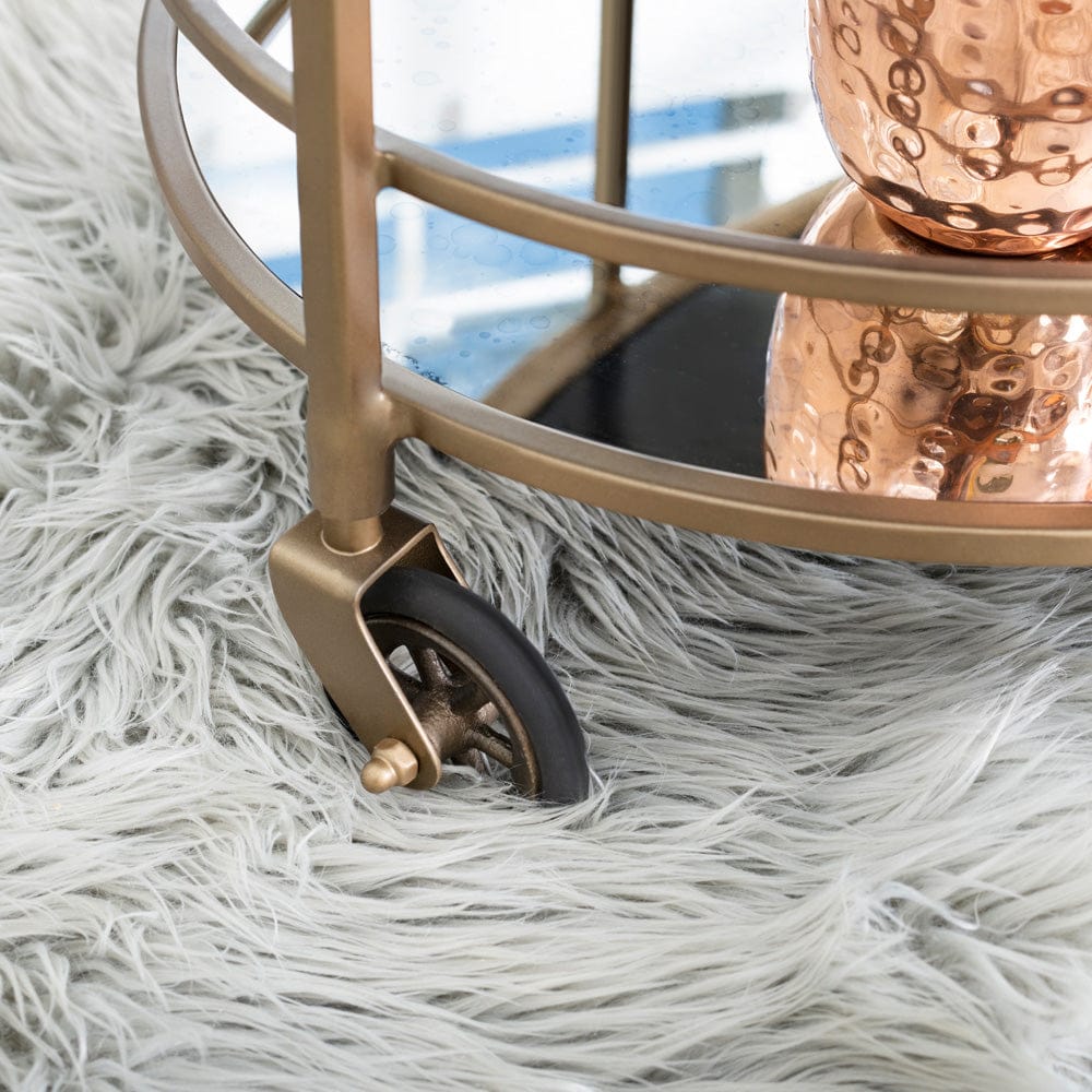 Crestview Collection - Gold Metal 2 Shelf Bar Cart Server with Casters - CVFNR5114 view 4