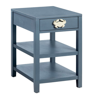 Crestview Collection - Grand Bay Rectangle Blue Wooden Accent End Table - CVFVR8412 view 1