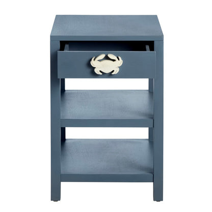 Crestview Collection - Grand Bay Rectangle Blue Wooden Accent End Table - CVFVR8412 view 3
