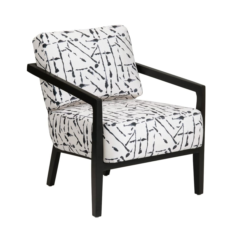 Crestview Collection - Gray Upholstered Accent Arm Chair with Black Solid Wood Frame - CVFZR6149 view 1