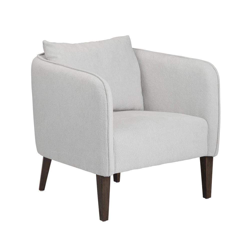 Crestview Collection - Gray Upholstered Accent Arm Chair with Brown Solid Wood Frame - CVFZR6157 view 1