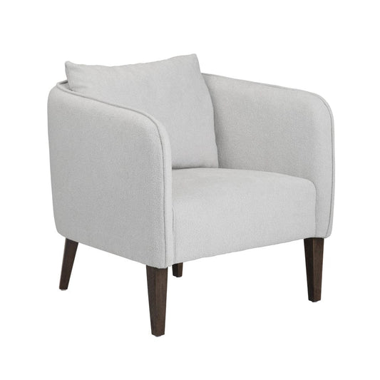 Crestview Collection - Gray Upholstered Accent Arm Chair with Brown Solid Wood Frame - CVFZR6157 view 1