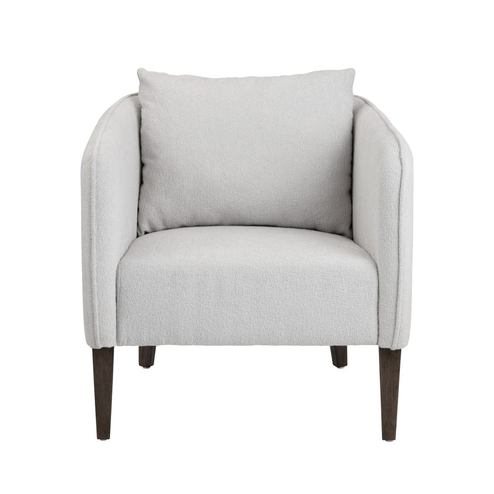 Crestview Collection - Gray Upholstered Accent Arm Chair with Brown Solid Wood Frame - CVFZR6157 view 2