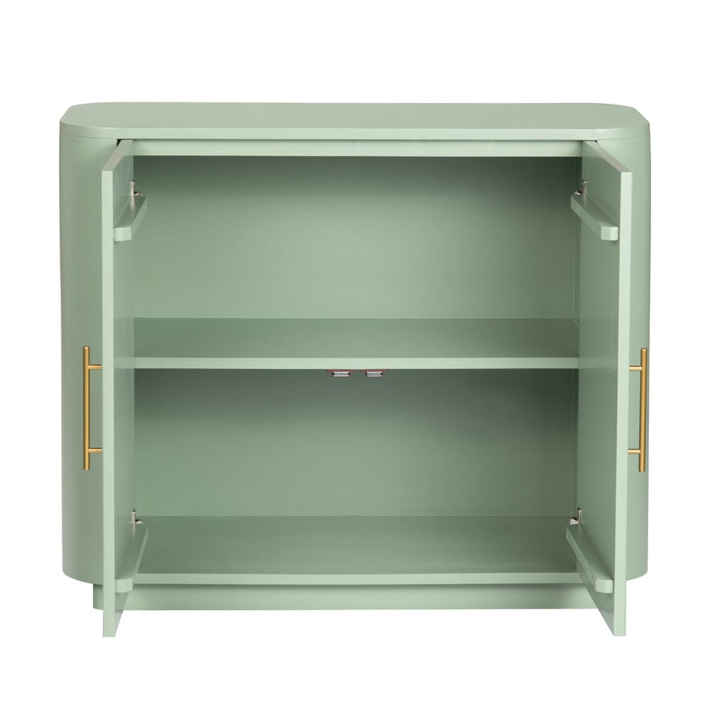 Crestview Collection - Green Solid Wood 2 Door Accent Cabinet - CVFDR1173 view 3