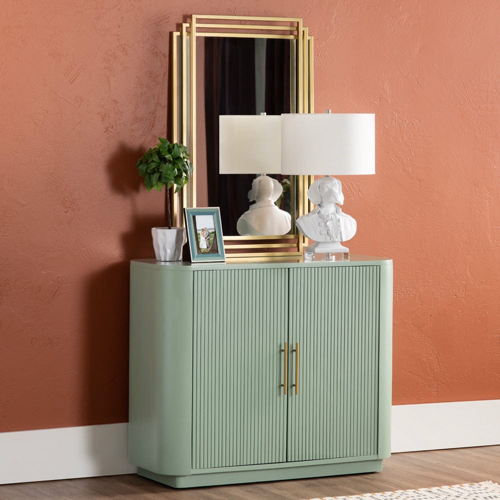Crestview Collection - Green Solid Wood 2 Door Accent Cabinet - CVFDR1173 view 6