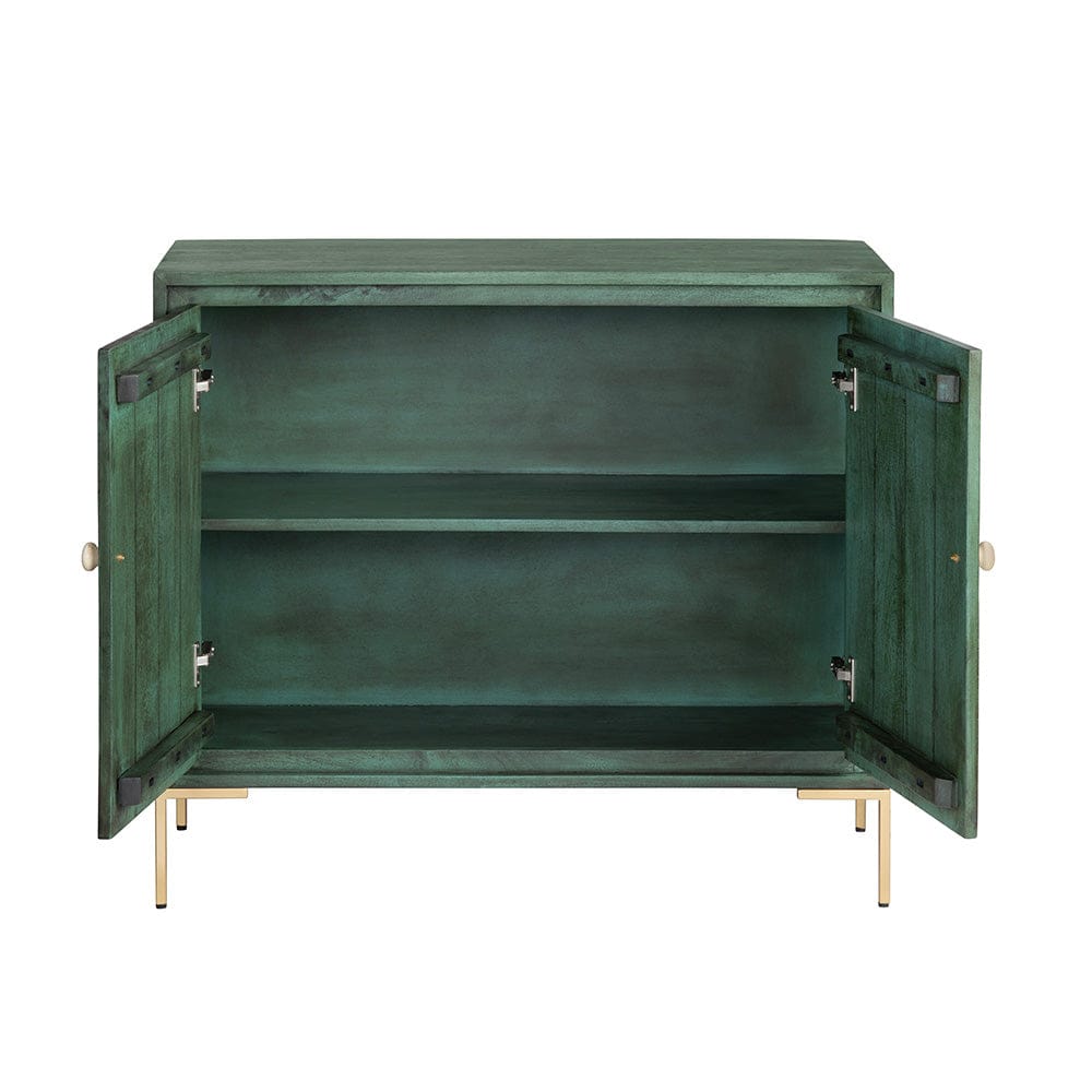 Crestview Collection - Green Solid Wood 2 Door Accent Cabinet - CVFNR5229 view 3