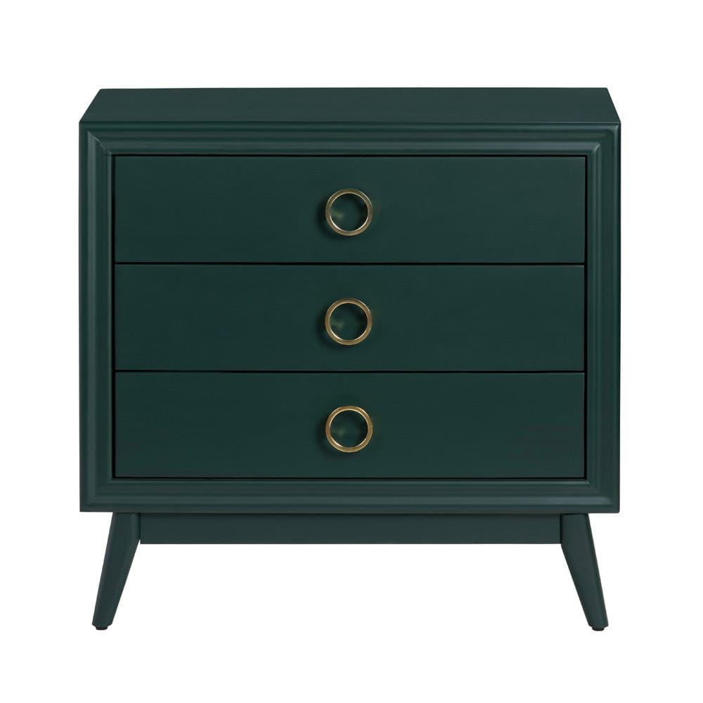 Crestview Collection - Green Solid Wood 3 Drawer Accent Chest - CVFVR8436 view 2