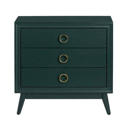 Crestview Collection - Green Solid Wood 3 Drawer Accent Chest - CVFVR8436 view 2