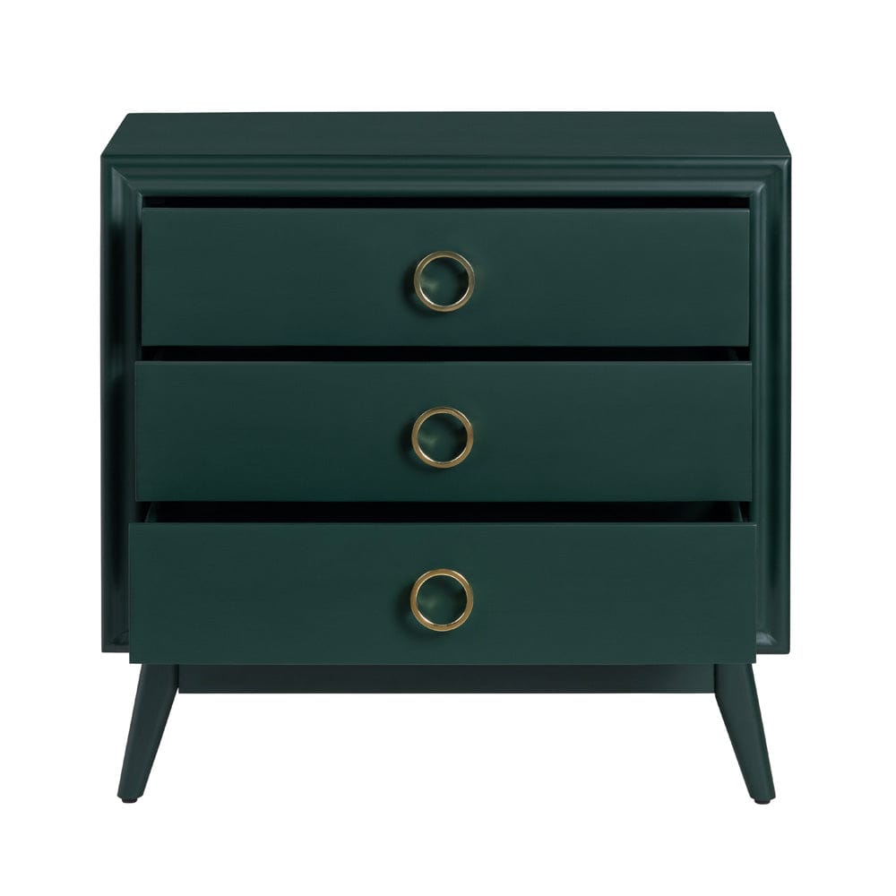 Crestview Collection - Green Solid Wood 3 Drawer Accent Chest - CVFVR8436 view 3
