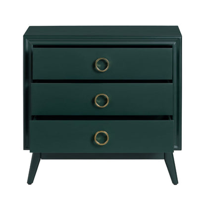 Crestview Collection - Green Solid Wood 3 Drawer Accent Chest - CVFVR8436 view 3