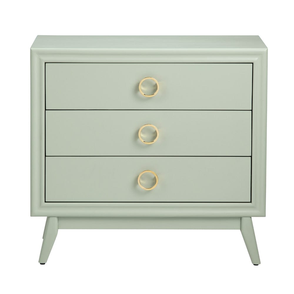 Crestview Collection - Green Solid Wood 3 Drawer Accent Chest - CVFVR8438 view 2