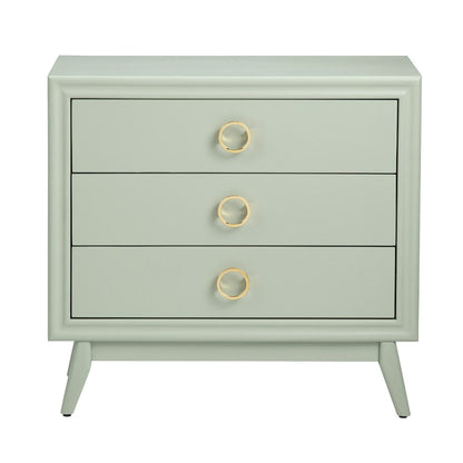 Crestview Collection - Green Solid Wood 3 Drawer Accent Chest - CVFVR8438 view 2