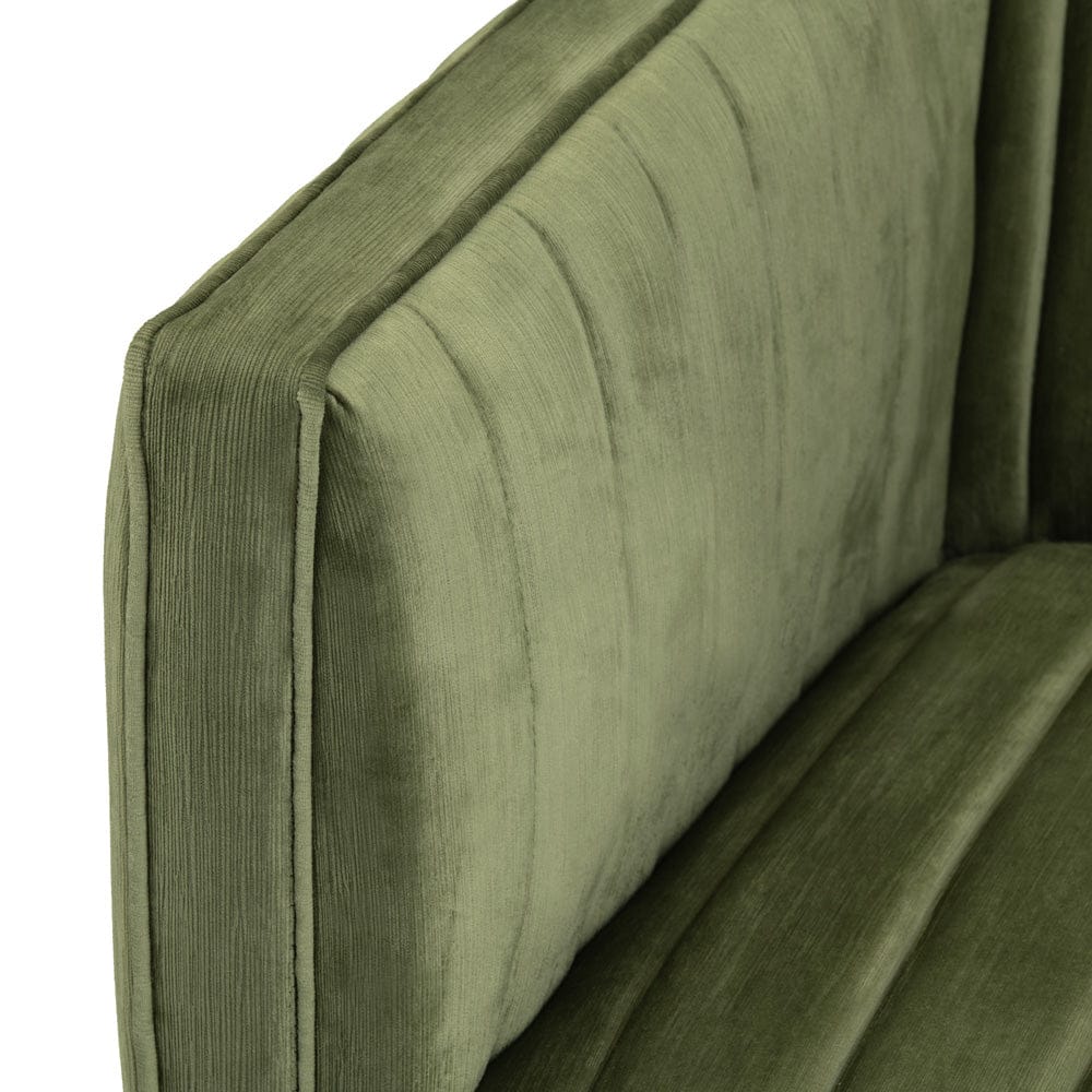 Crestview Collection - Green Upholstered Accent Arm Chair with Black Iron Frame - CVFZR6158 view 3