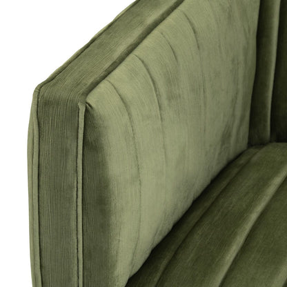 Crestview Collection - Green Upholstered Accent Arm Chair with Black Iron Frame - CVFZR6158 view 3