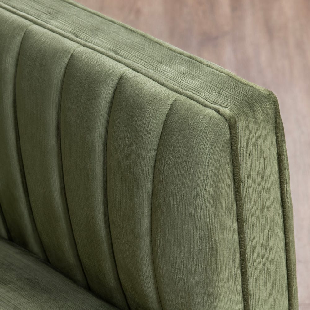 Crestview Collection - Green Upholstered Accent Arm Chair with Black Iron Frame - CVFZR6158 view 4