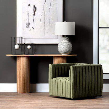 Crestview Collection - Green Upholstered Accent Arm Chair with Black Iron Frame - CVFZR6158 view 6