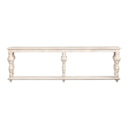 Crestview Collection - Harvest 114 in. White Solid Wood Accent Console Sofa Table - CVFNR4535 view 2