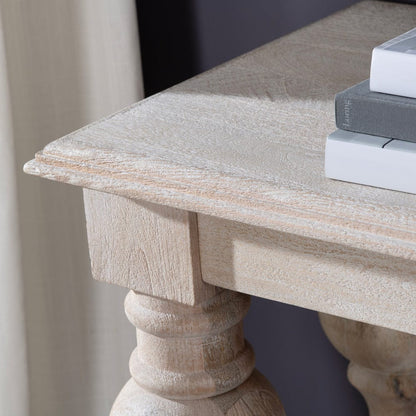 Crestview Collection - Harvest 114 in. White Solid Wood Accent Console Sofa Table - CVFNR4535 view 4