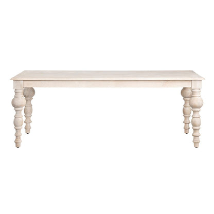 Crestview Collection - Harvest 84 in. White Solid Wood Rectangle Dining Table - CVFNR4536 view 2