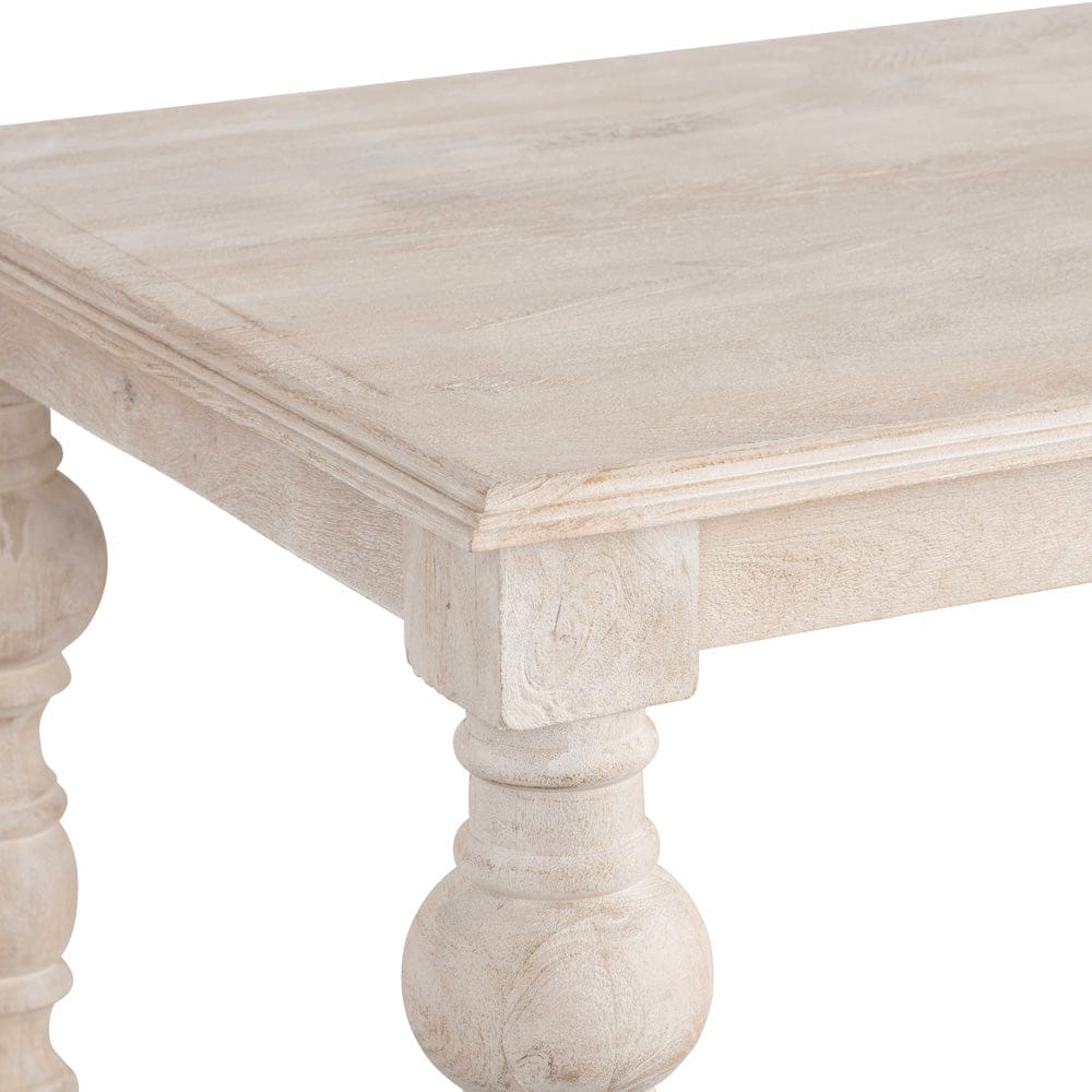 Crestview Collection - Harvest 84 in. White Solid Wood Rectangle Dining Table - CVFNR4536 view 3