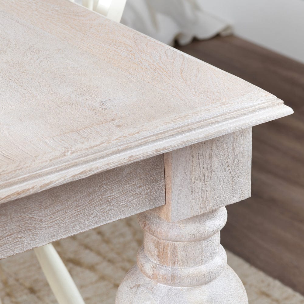 Crestview Collection - Harvest 84 in. White Solid Wood Rectangle Dining Table - CVFNR4536 view 4