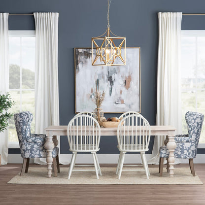 Crestview Collection - Harvest 84 in. White Solid Wood Rectangle Dining Table - CVFNR4536 view 7