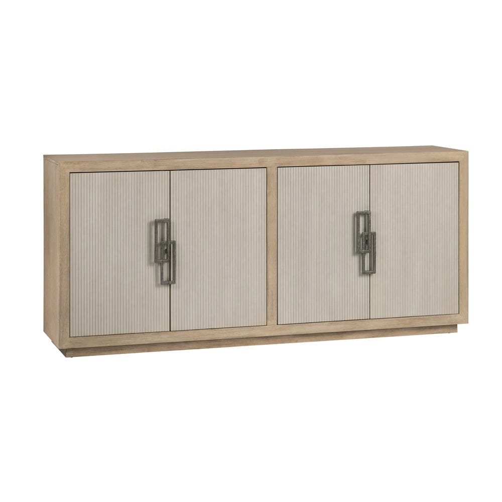 Crestview Collection - Haven 80 in. Tan Solid Wood 4 Door Media Credenza / Sideboard - CVFDR1217 view 1
