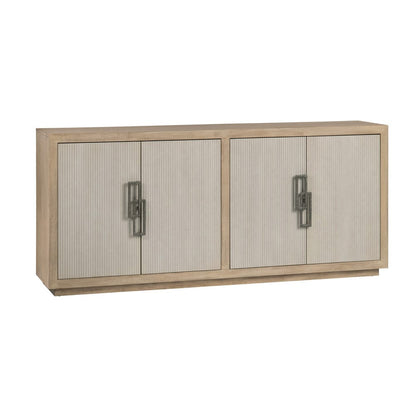 Crestview Collection - Haven 80 in. Tan Solid Wood 4 Door Media Credenza / Sideboard - CVFDR1217 view 1