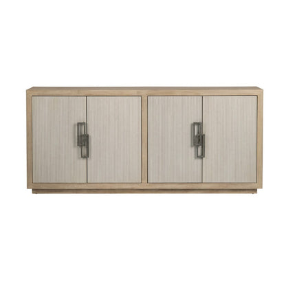 Crestview Collection - Haven 80 in. Tan Solid Wood 4 Door Media Credenza / Sideboard - CVFDR1217 view 2