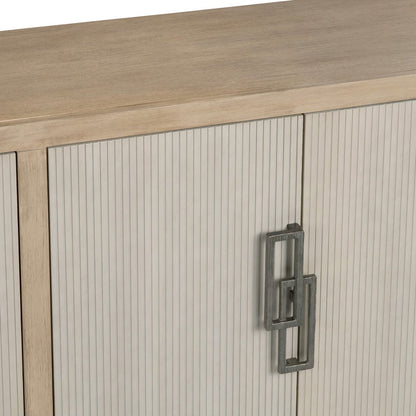 Crestview Collection - Haven 80 in. Tan Solid Wood 4 Door Media Credenza / Sideboard - CVFDR1217 view 4