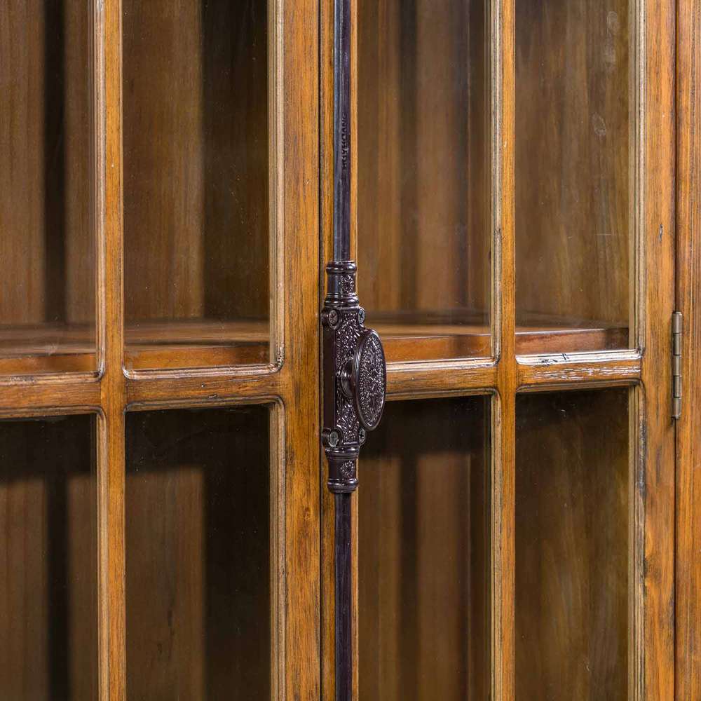 Crestview Collection - Hawthorne Estate 2 Drawer and 2 Glass Door Curio Cabinet - CVFVR8005 veiw 3