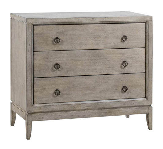Crestview Collection - Hawthorne Estate 3 Drawer Grey Wash Chest - CVFVR8047 veiw 1
