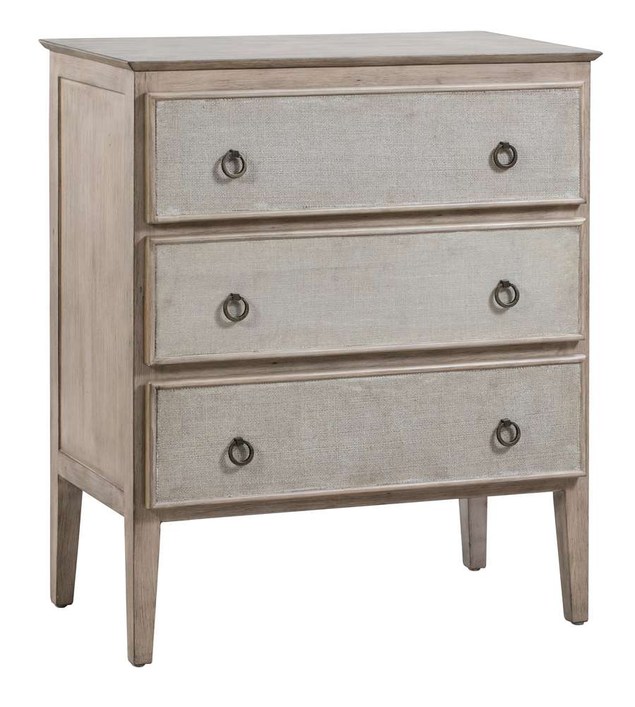 Crestview Collection - Hawthorne Estate 3 Linen Drawer Chest in Sand Finish - CVFVR8050 veiw 1
