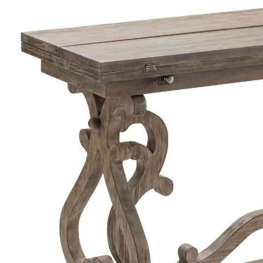 Crestview Collection - Hawthorne Estate Flip Out Console Table - CVFVR8004 veiw 2