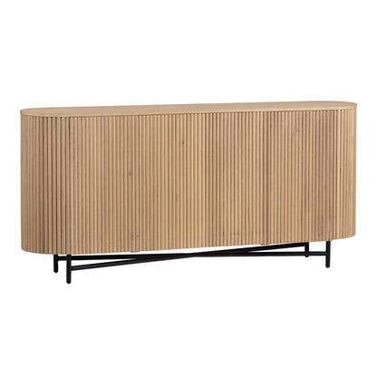 Crestview Collection - Henley 72 in. Brown Wooden 4 Door Media Credenza / Sideboard - CVFNR4853 view 1