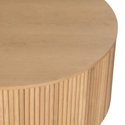 Crestview Collection - Henley Brown Solid Wood Round Coffee Table / Cocktail Table - CVFNR4850 view 2