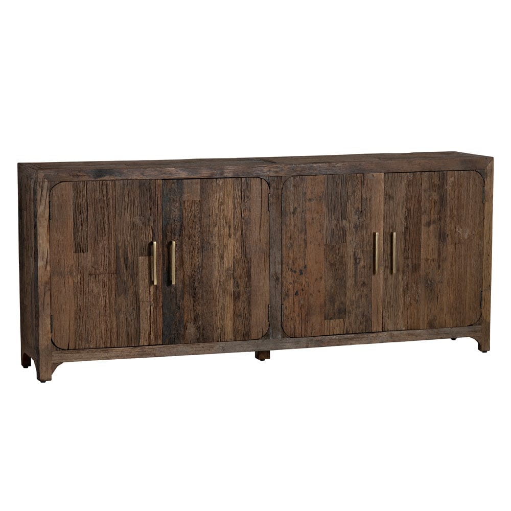 Crestview Collection - Hickory Ridge 84 in. Brown Solid Wood 4 Door Media Credenza / Sideboard - CVFNR4589 view 1