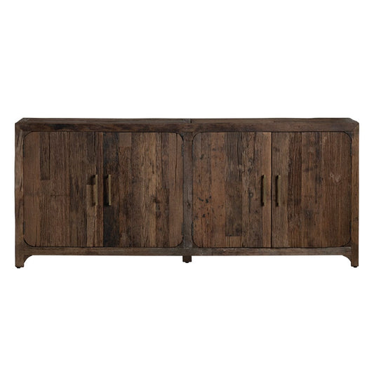 Crestview Collection - Hickory Ridge 84 in. Brown Solid Wood 4 Door Media Credenza / Sideboard - CVFNR4589 view 2