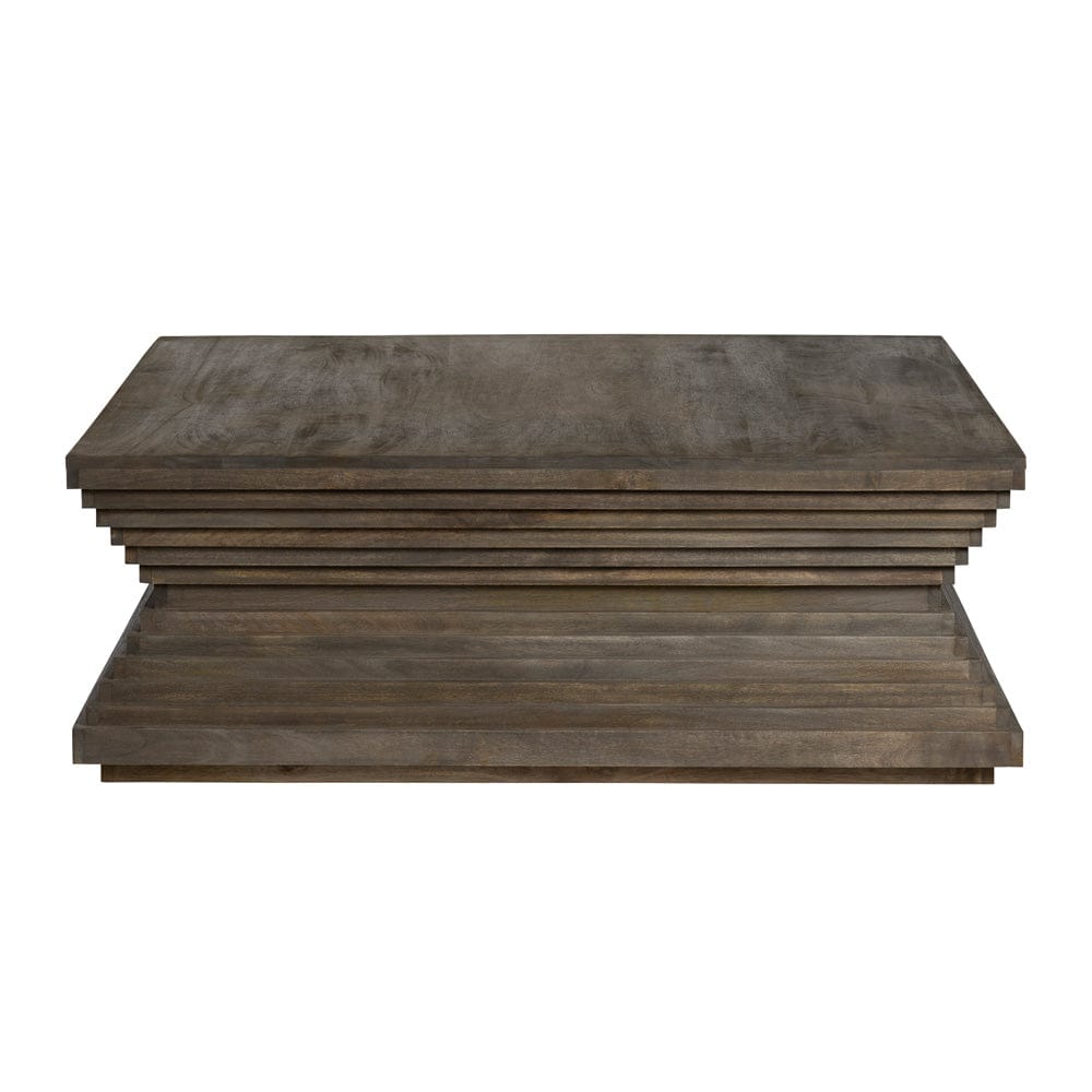 Crestview Collection - Highland Park Brown Solid Wood Square Coffee Table / Cocktail Table - CVFNR4414 view 2