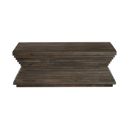 Crestview Collection - Highland Park Rich Brown Solid Wood Rectangle Coffee Table / Cocktail Table - CVFNR4614 view 2