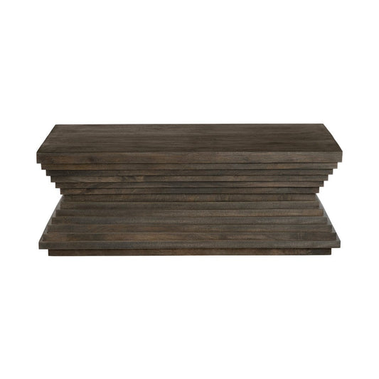 Crestview Collection - Highland Park Rich Brown Solid Wood Rectangle Coffee Table / Cocktail Table - CVFNR4614 view 2