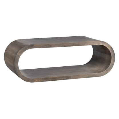 Crestview Collection - Infinity Grayish Brown Solid Wood Oval Infinity Coffee Table / Cocktail Table - CVFNR4273 view 1