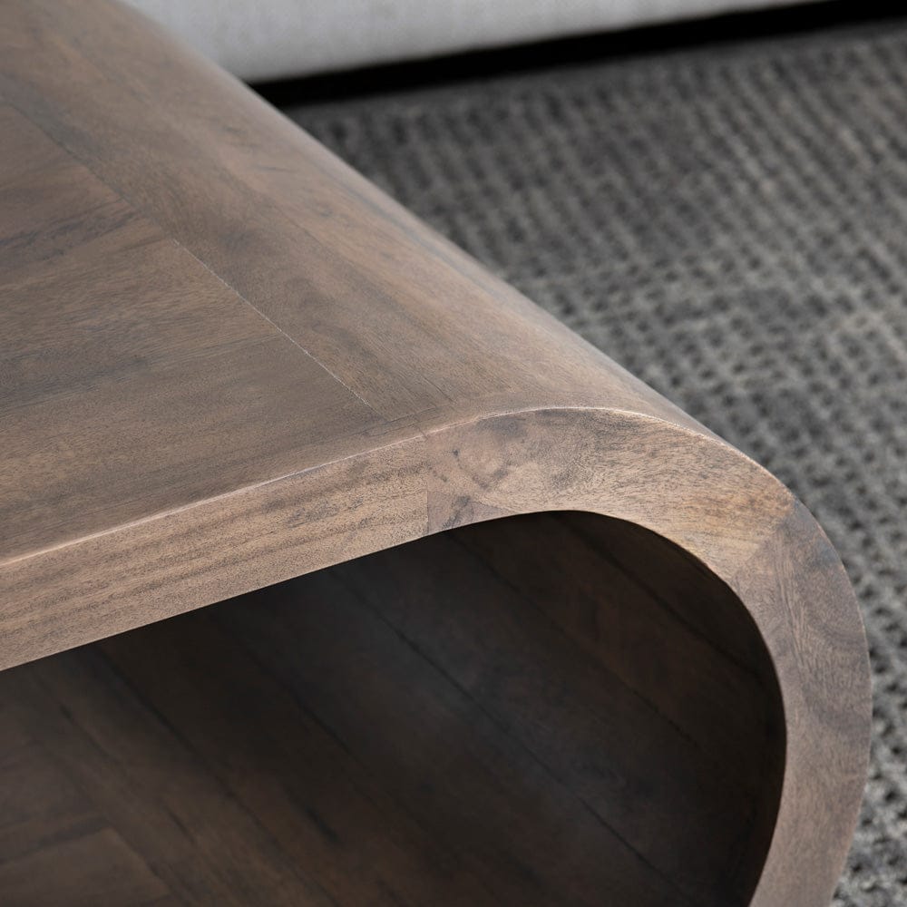 Crestview Collection - Infinity Grayish Brown Solid Wood Oval Infinity Coffee Table / Cocktail Table - CVFNR4273 view 4