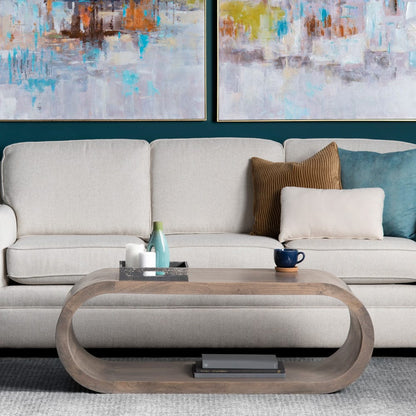 Crestview Collection - Infinity Grayish Brown Solid Wood Oval Infinity Coffee Table / Cocktail Table - CVFNR4273 view 5