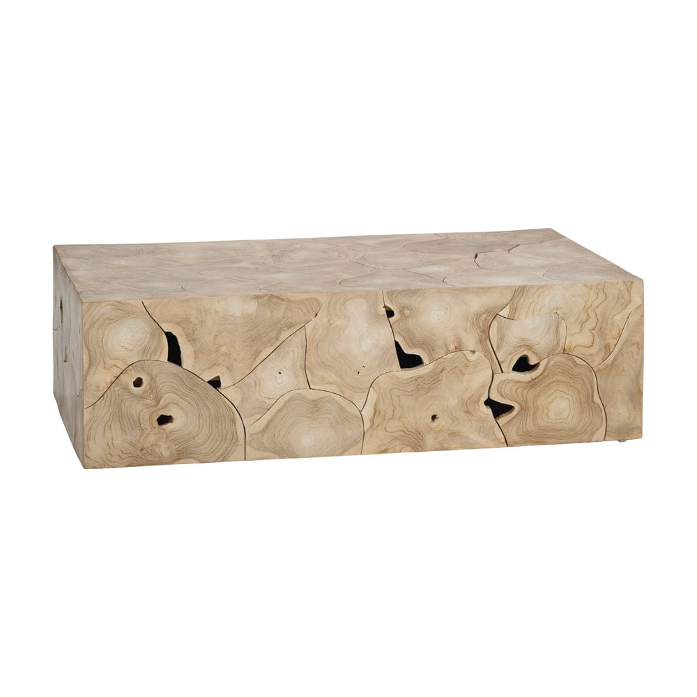 Crestview Collection - Jackson Tan Solid Wood Rectangle Coffee Table / Cocktail Table - CVFDR1242 view 1